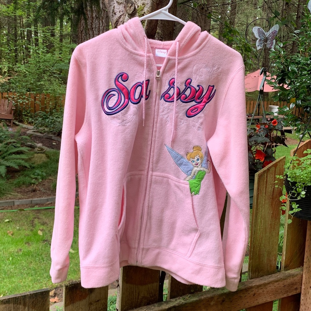 Disney Pink Sassy Hoodie with Tinkerbell - Picture 1 of 7